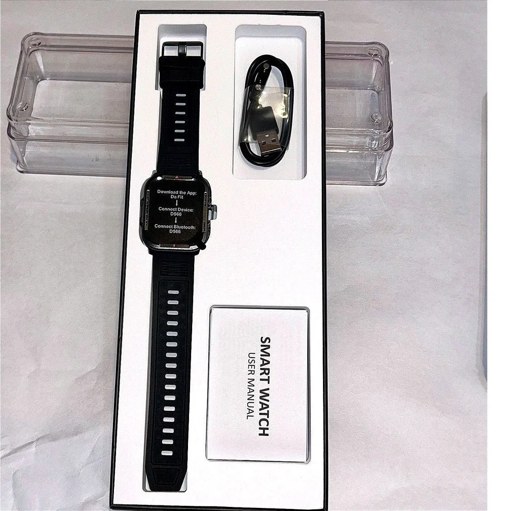 Bluetooth Smart Watch D566 Da Fit Fitness Tracker Heart Rate‎ & More